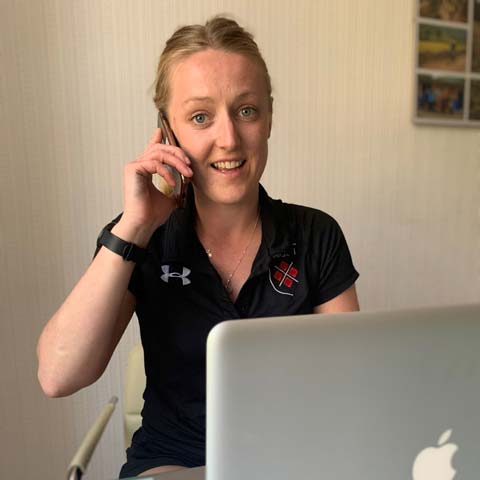 Clinic Manager Alex on an online consultation