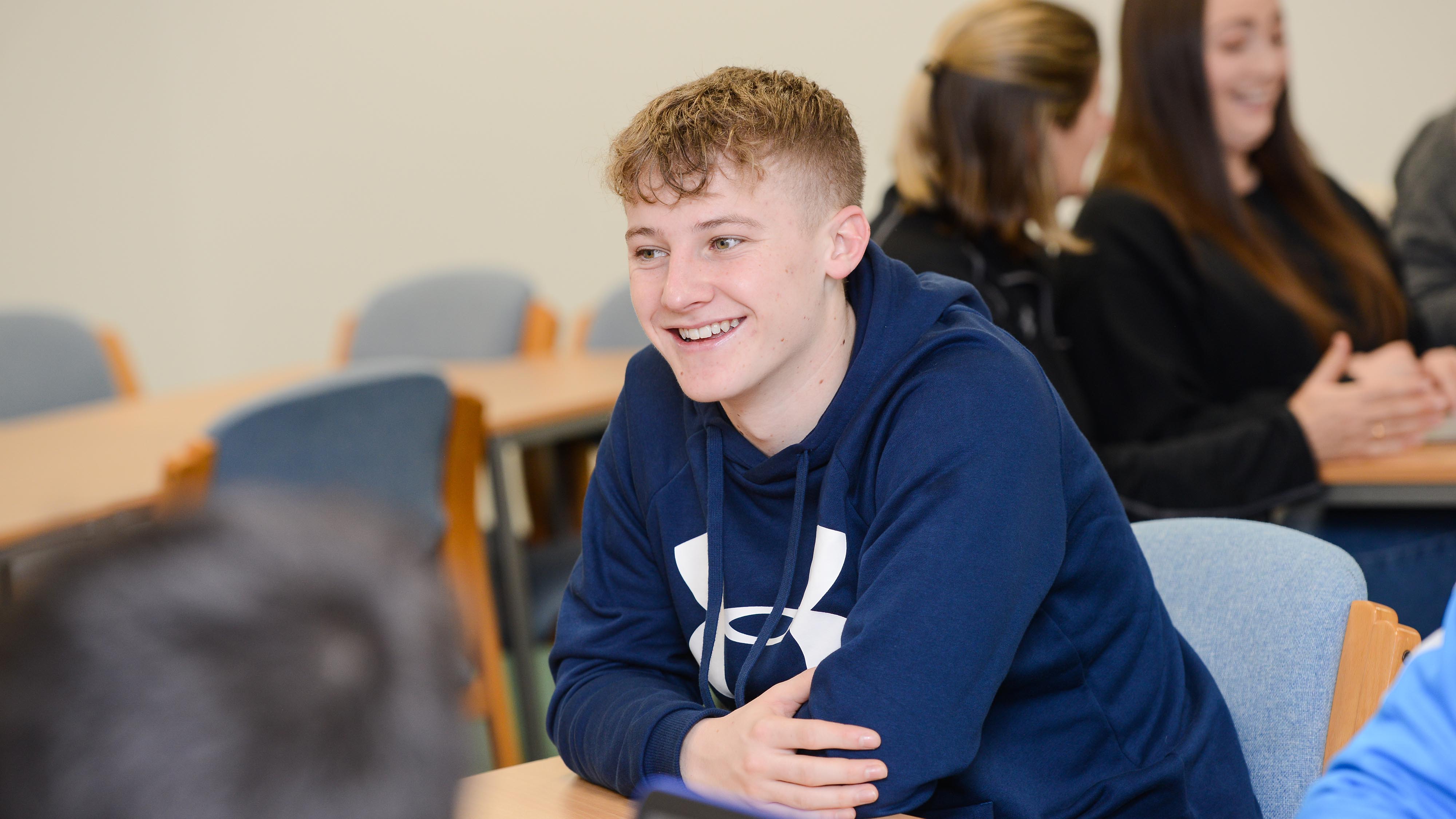 Undergraduate student at a workshop